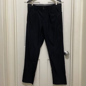 Chaps Performance Golf‎ Pants Straight Fit Mens 34x32 Black Activewear Athletic